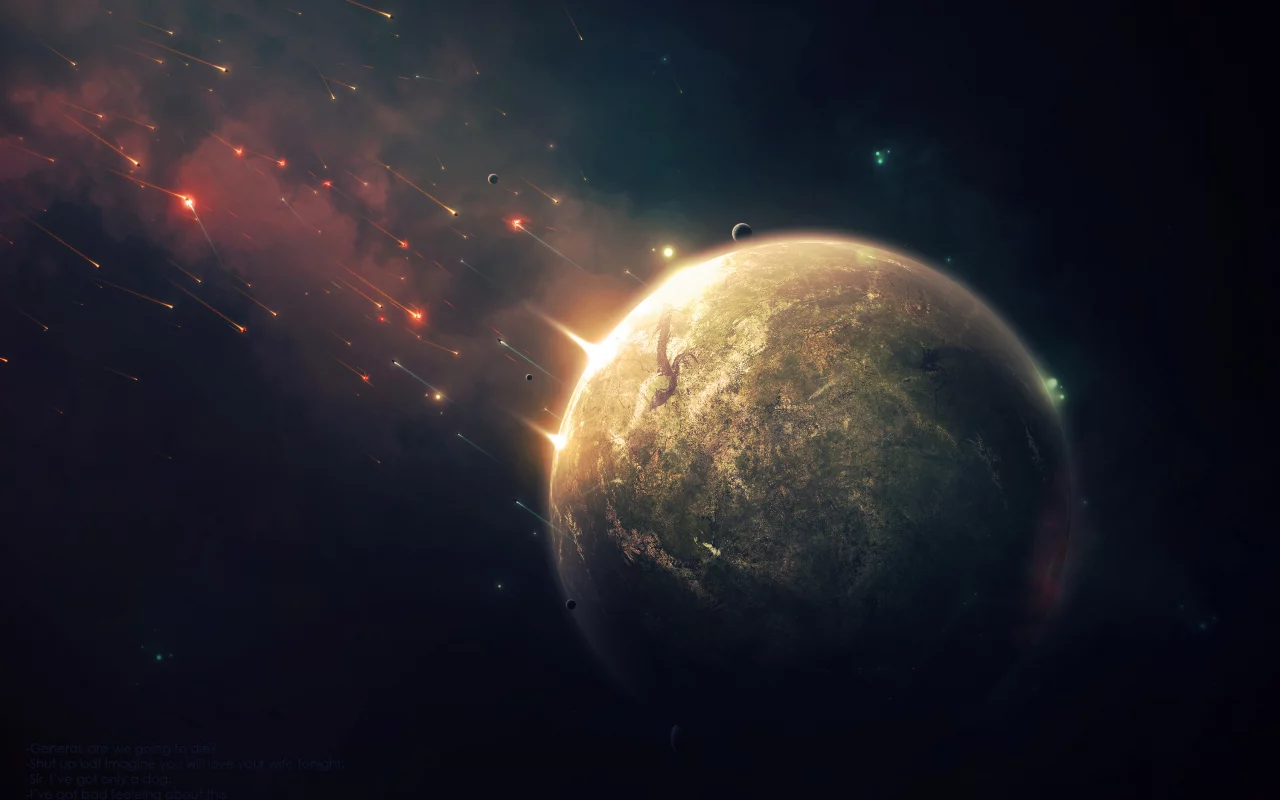 star, planet, brown, sci fi, war, attack and defense, dry