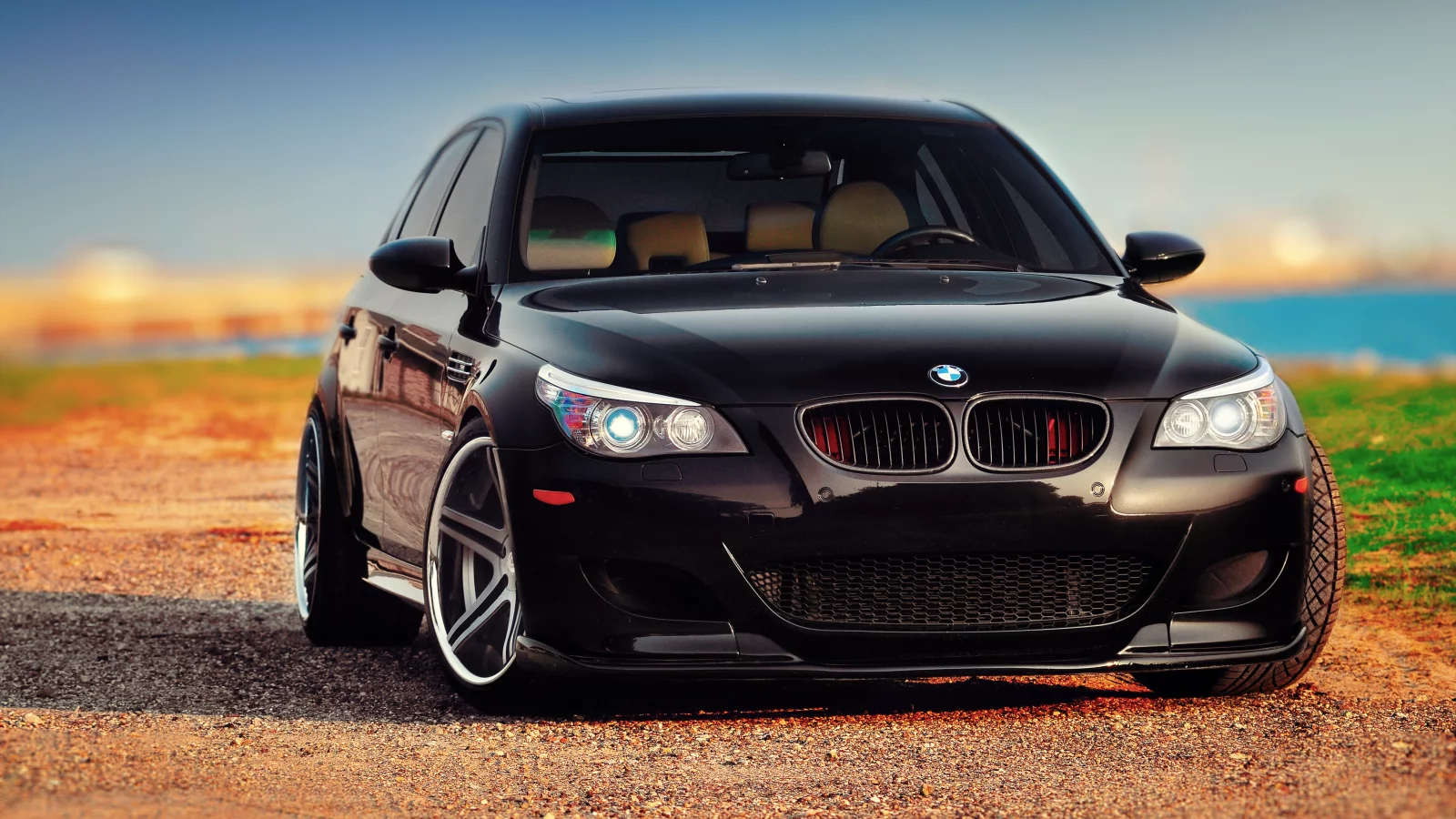bmw, black, m5, e60, front