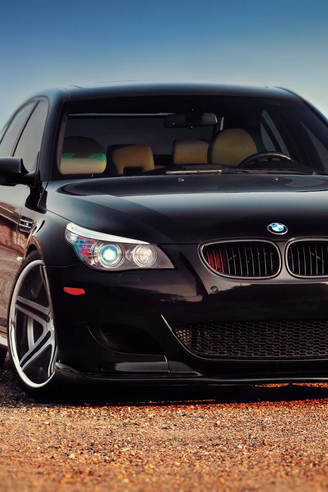 bmw, black, m5, e60, front