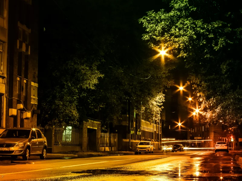 улица, фонари, ночь