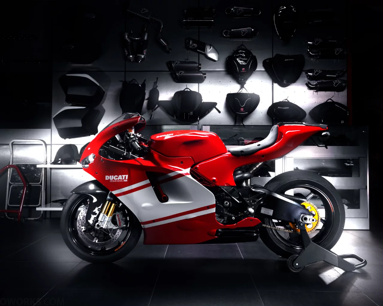 спортивный мотоцикл, спортбайк, ducati, rr, profile, red, desmosedici