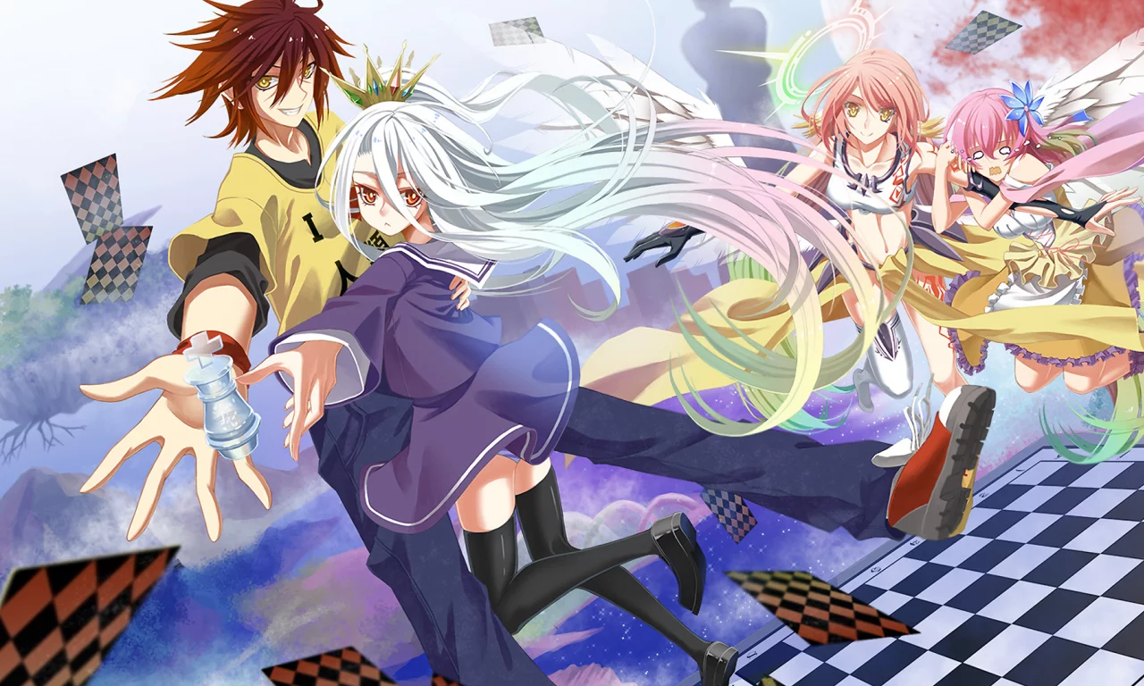 No game no life, сиро, сора, дзибирил, стефария
