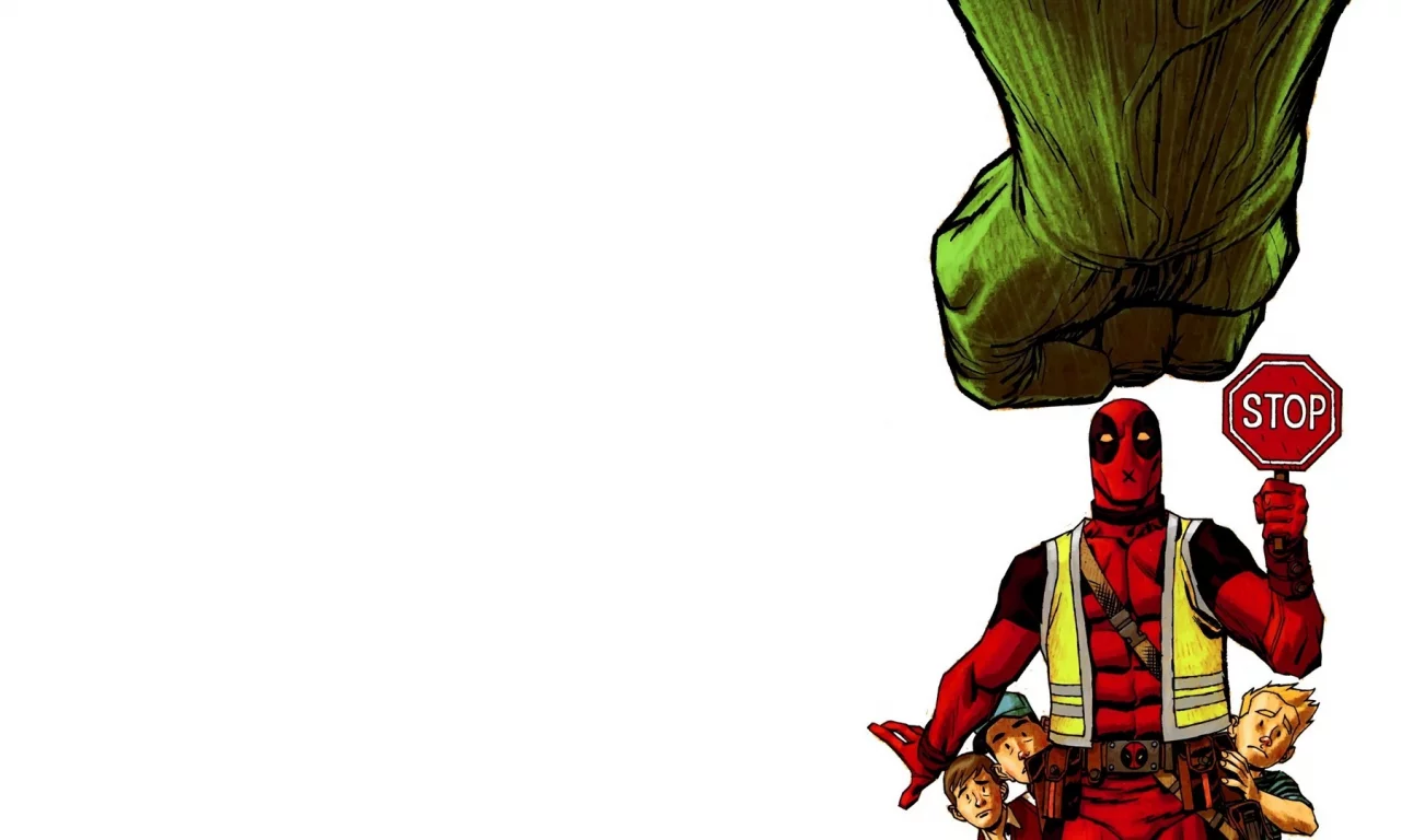 marvel, hulk, stop, comics, wade wilson, халк, стоп, deadpool, дэдпул
