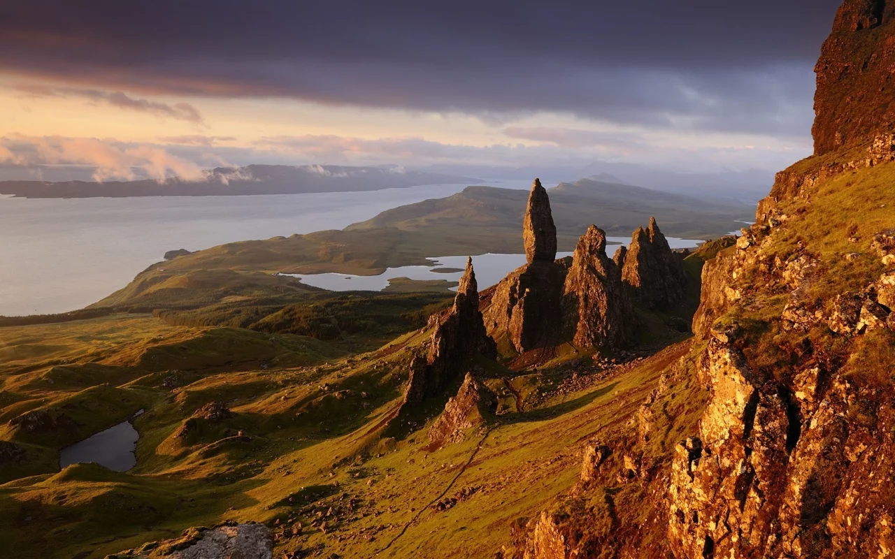 природа, скалы, rocks, горы, шотландия, skye, scotland, europe, вода