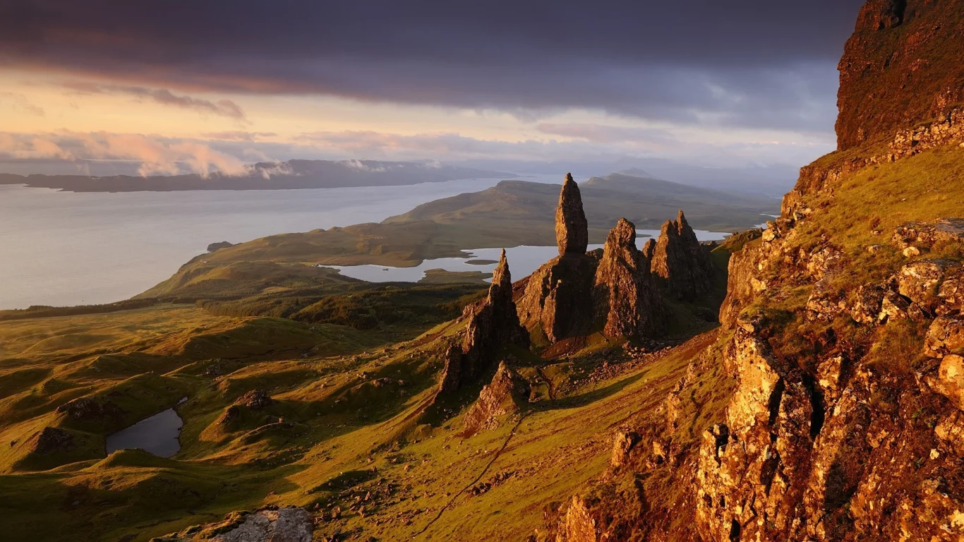 природа, скалы, rocks, горы, шотландия, skye, scotland, europe, вода