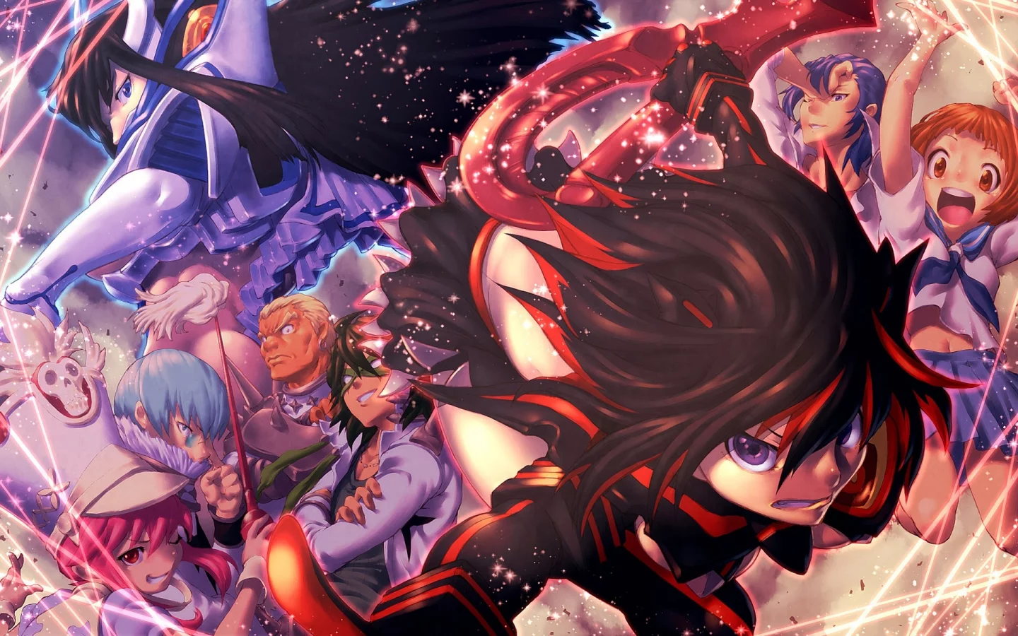 Kill la kill, мако, рюко, сацуки