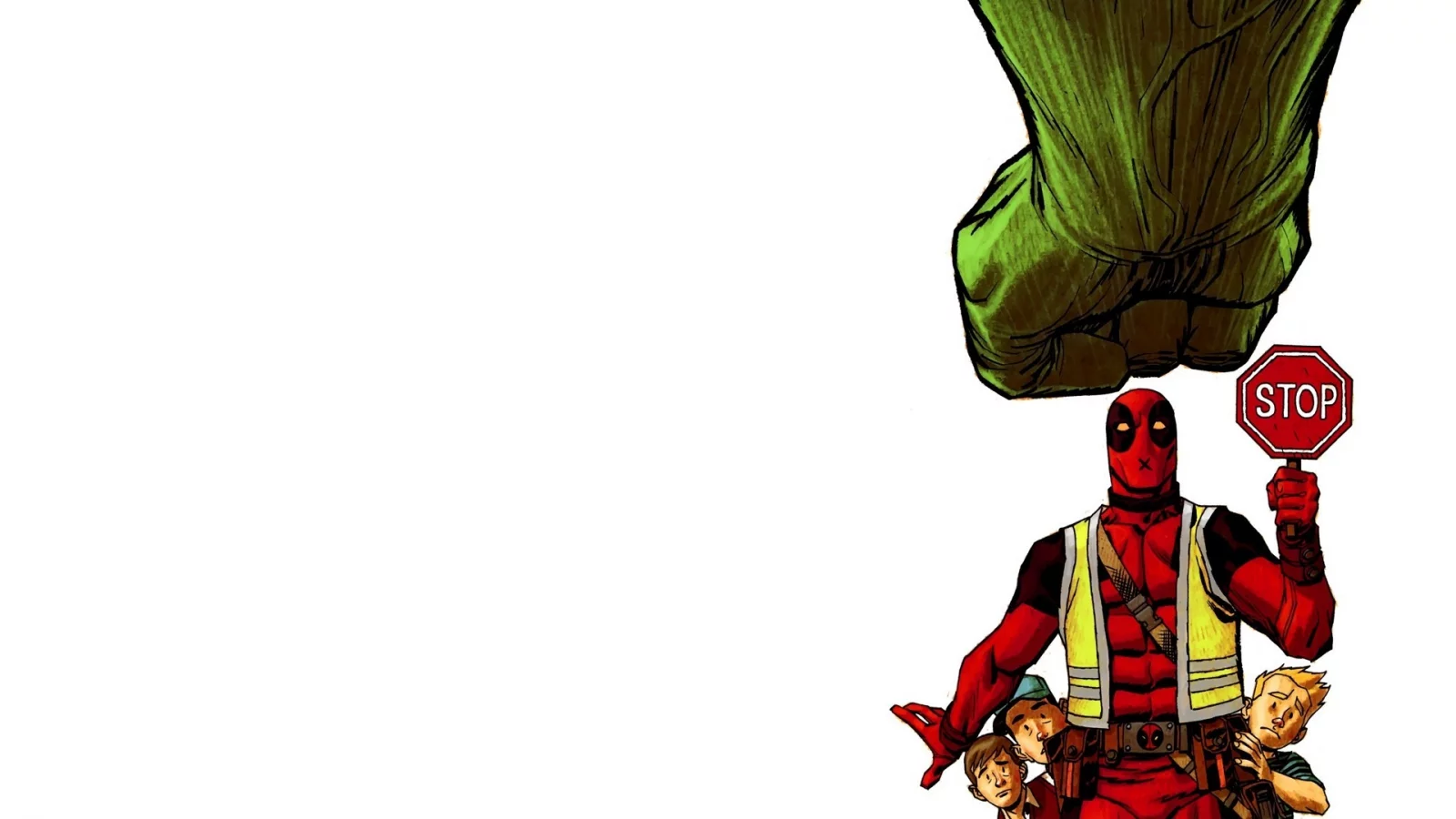 marvel, hulk, stop, comics, wade wilson, халк, стоп, deadpool, дэдпул