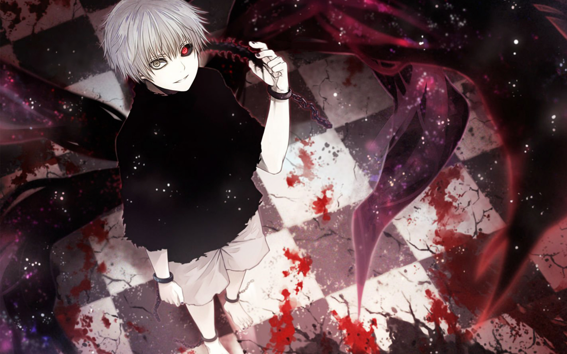 Картинка на рабочий стол Tokyo ghoul, канеки, гуль, токийский монстр 1920 x  1200