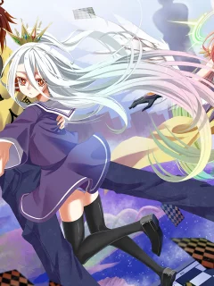 No game no life, сиро, сора, дзибирил, стефария