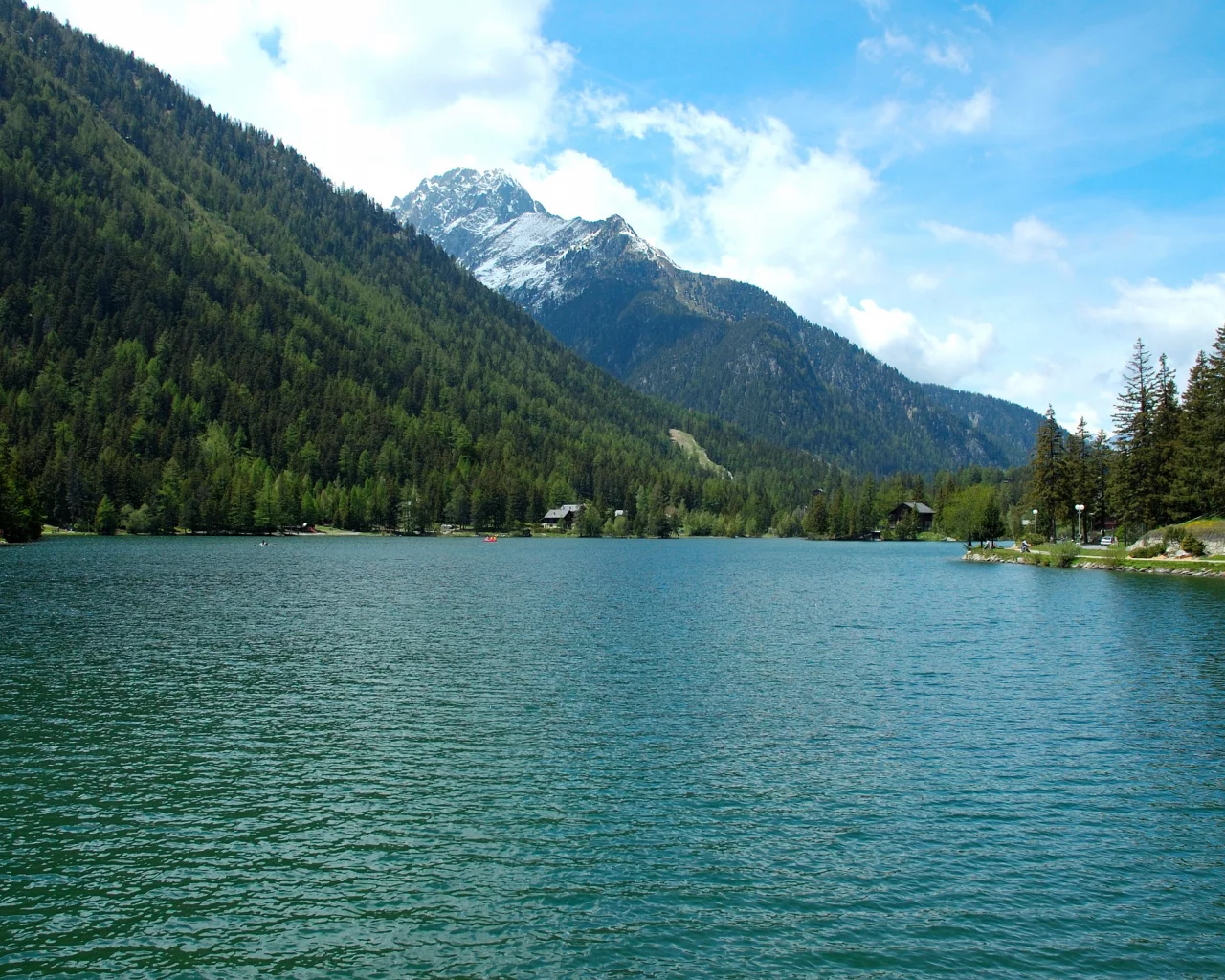 природа, река, горы, небо, облака, швейцария, пейзаж