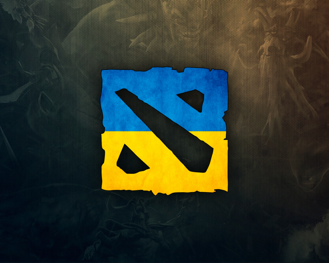 Картинка на рабочий стол logo, логотип, dota 2, украина, ukraine, игра 1280  x 1024