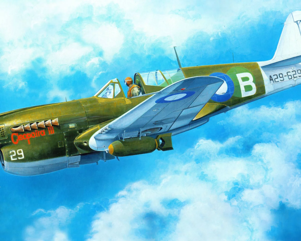 самолет, p-40, американский, tomahawk, curtiss, арт, warhawk, kittyhawk