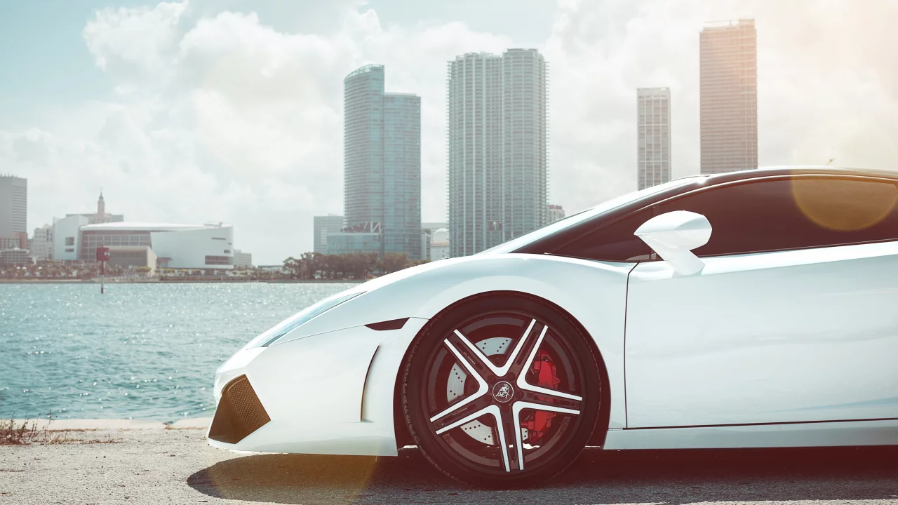 lamborghini gallardo, ламборгини, supercar, белая, тюнинг, передок