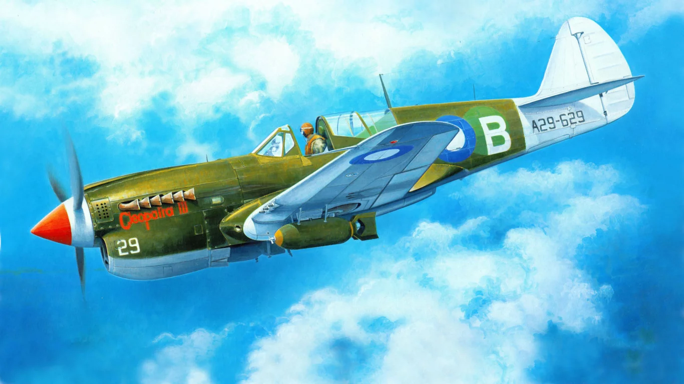 самолет, p-40, американский, tomahawk, curtiss, арт, warhawk, kittyhawk