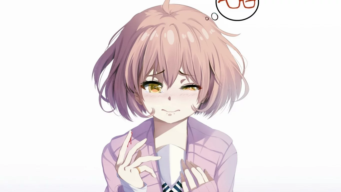 девушка, очки, kyoukai no kanata, kuriyama mirai, за гранью, anime, art
