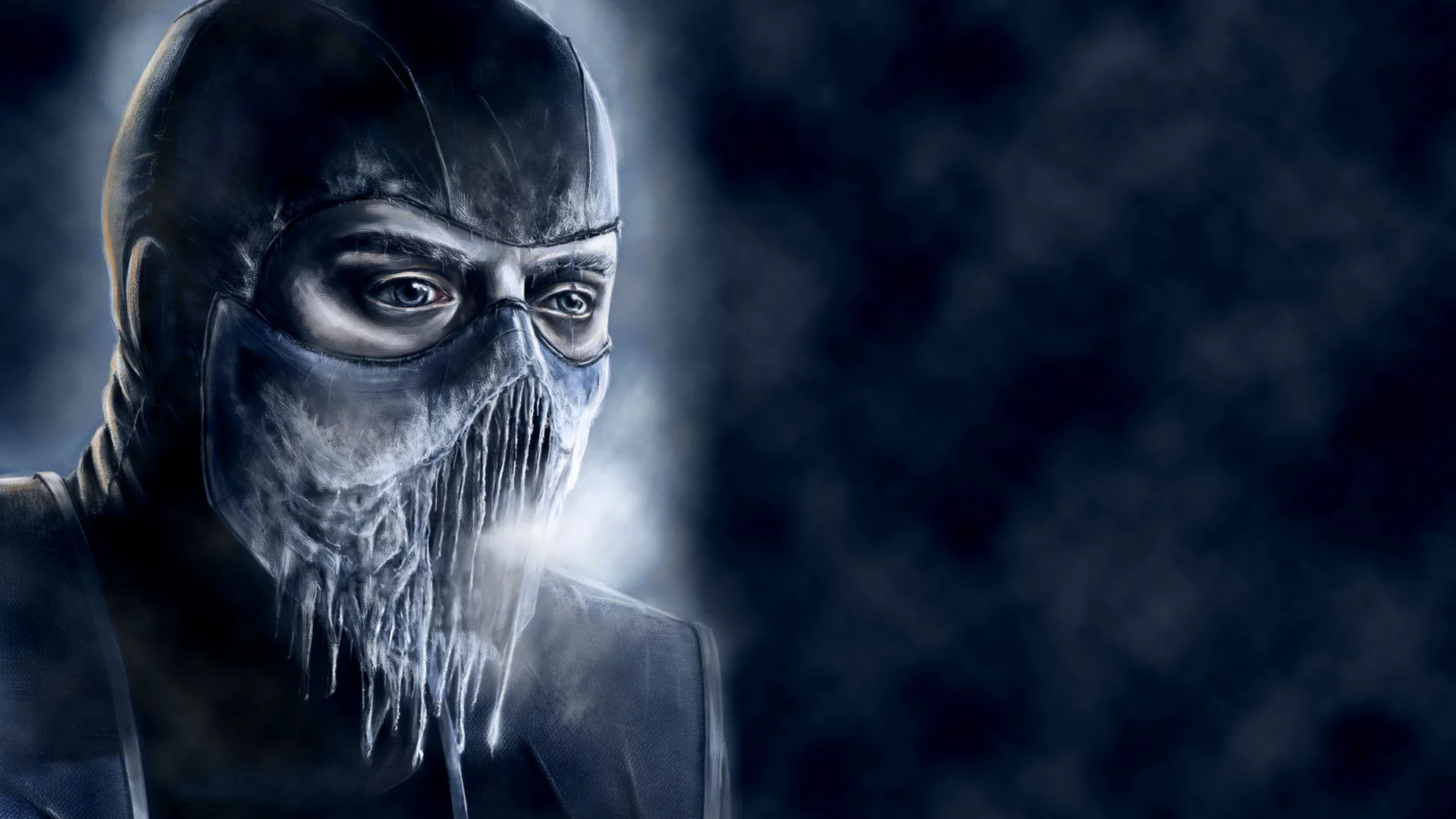 саб-зиро, mortal kombat, холод, синий, sub-zero, лед