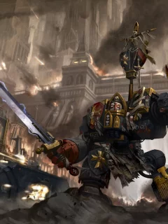  okita , space marines, меч, dreadnought, black templars, warhammer 40k, арт, металл