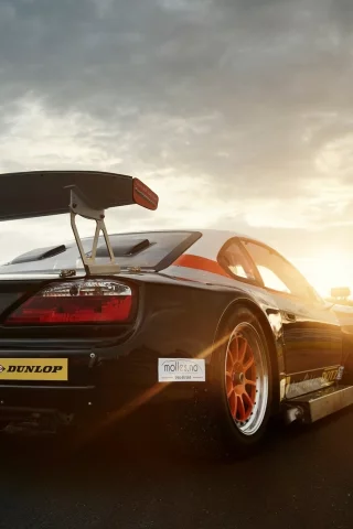  дрифт, закат, трасса, speedhunters, drirt, tuning, silvia, nissan, небо
