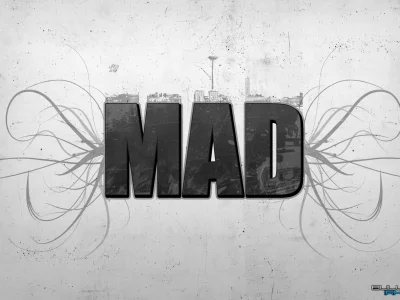 черно-белое, город, mad