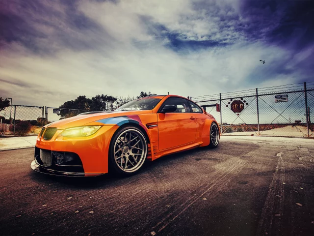 m3, небо, e92, bmw, оранж, gt2