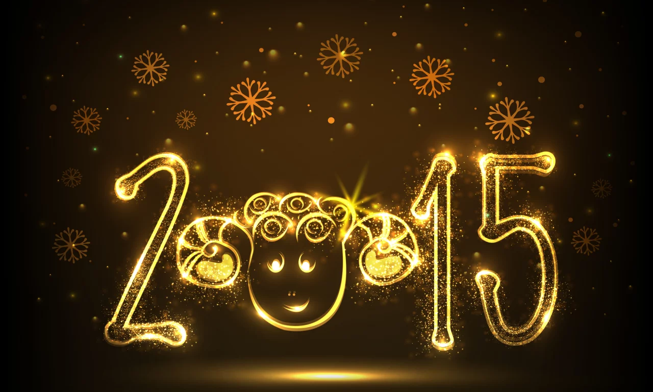 2015, новый год, фейверки, барашек