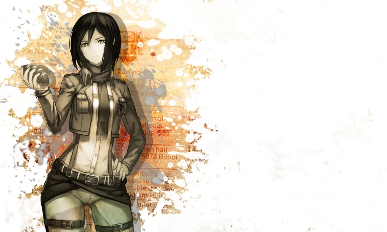 микаса, attack on titan, атака титанов, девушка, mikasa