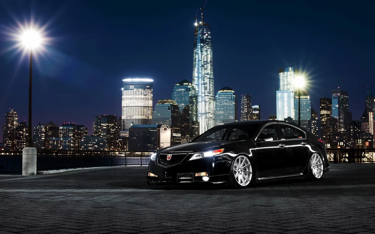 ночь, car, acura tl, город, акура, тюнинг