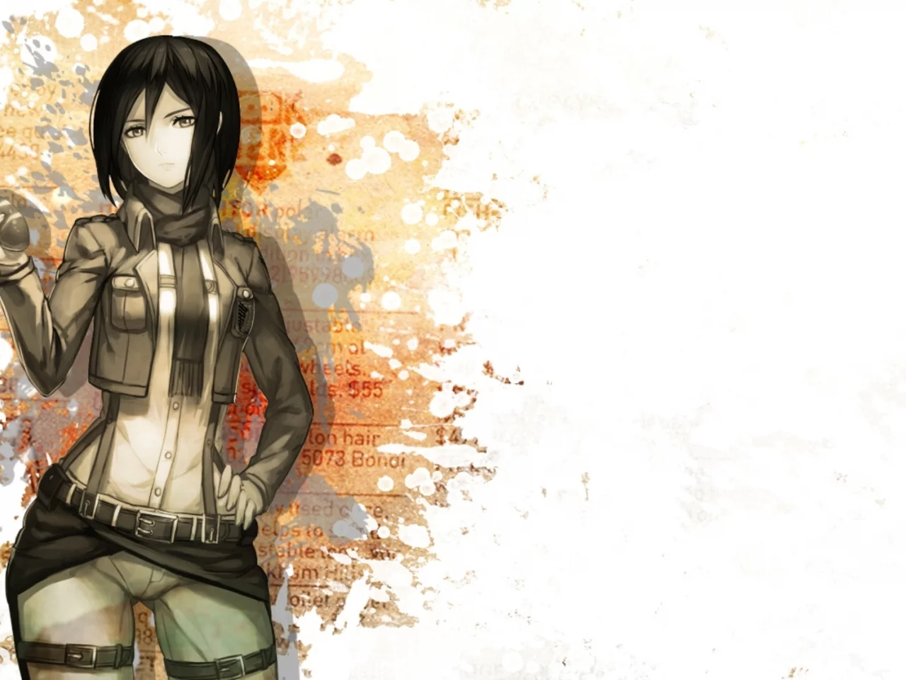 микаса, attack on titan, атака титанов, девушка, mikasa