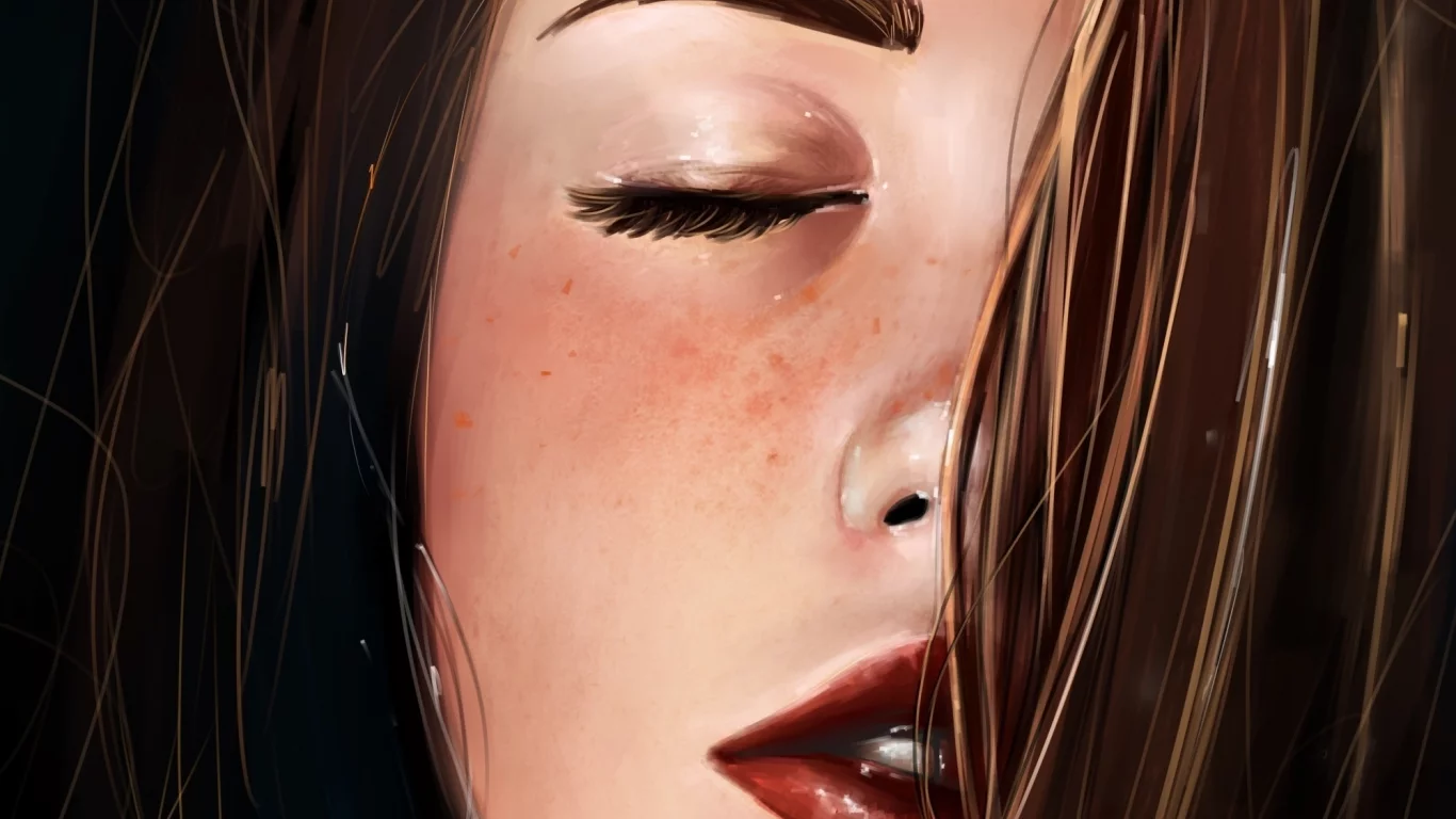 арт, art, gabrielle ragusi, крупным планом, живопись, лицо