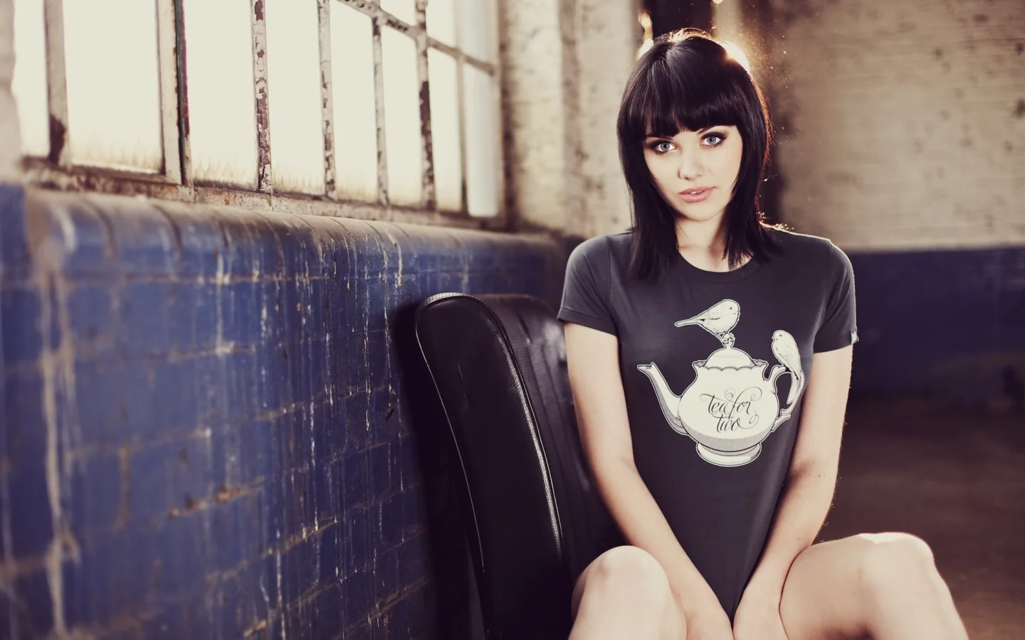 футболка, брюнетка, mellisa clarke, взгляд, девушка, модель