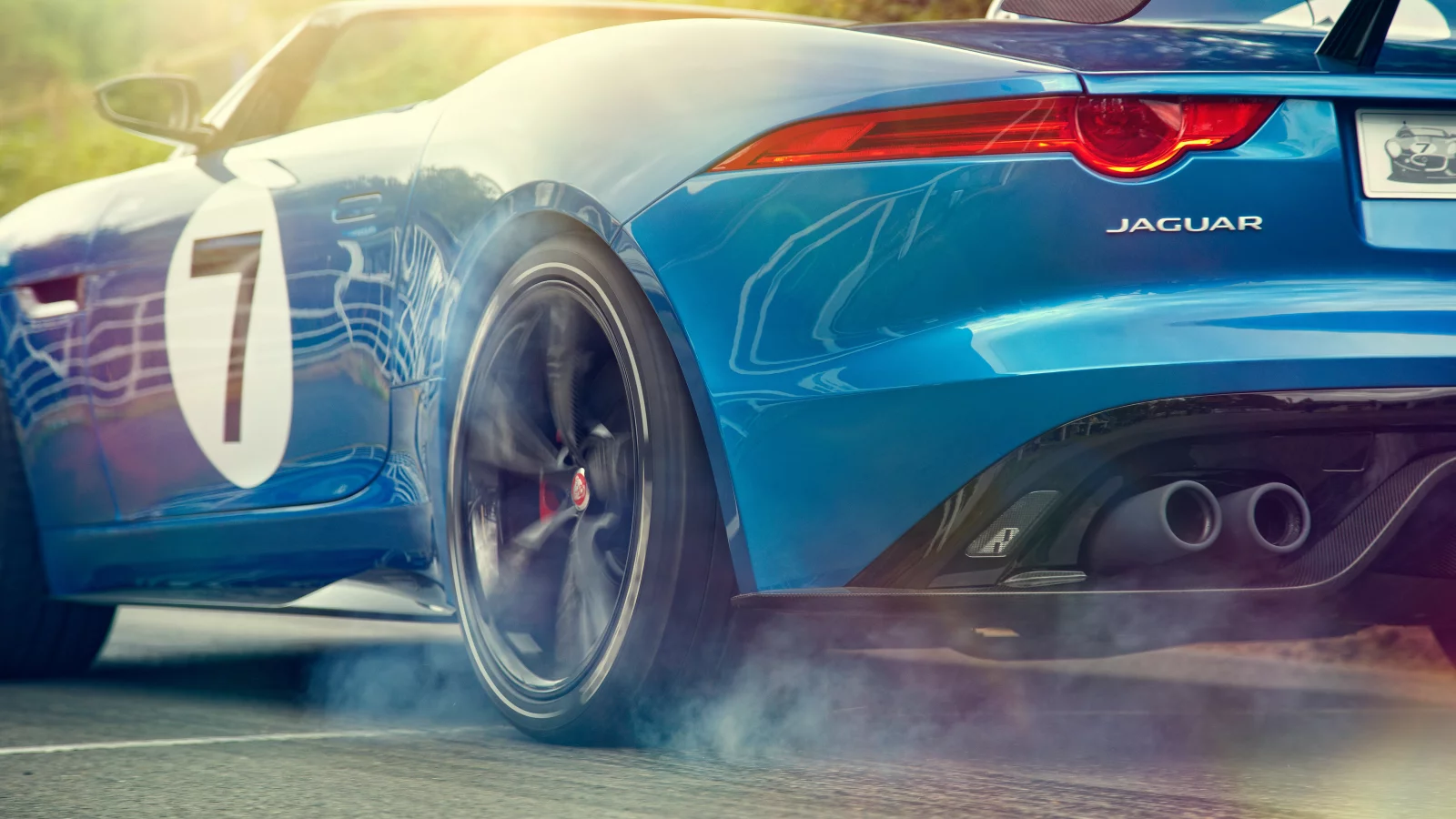 колеса, project 7, задок, concept, пробуксовка, jaguar, авто, дым