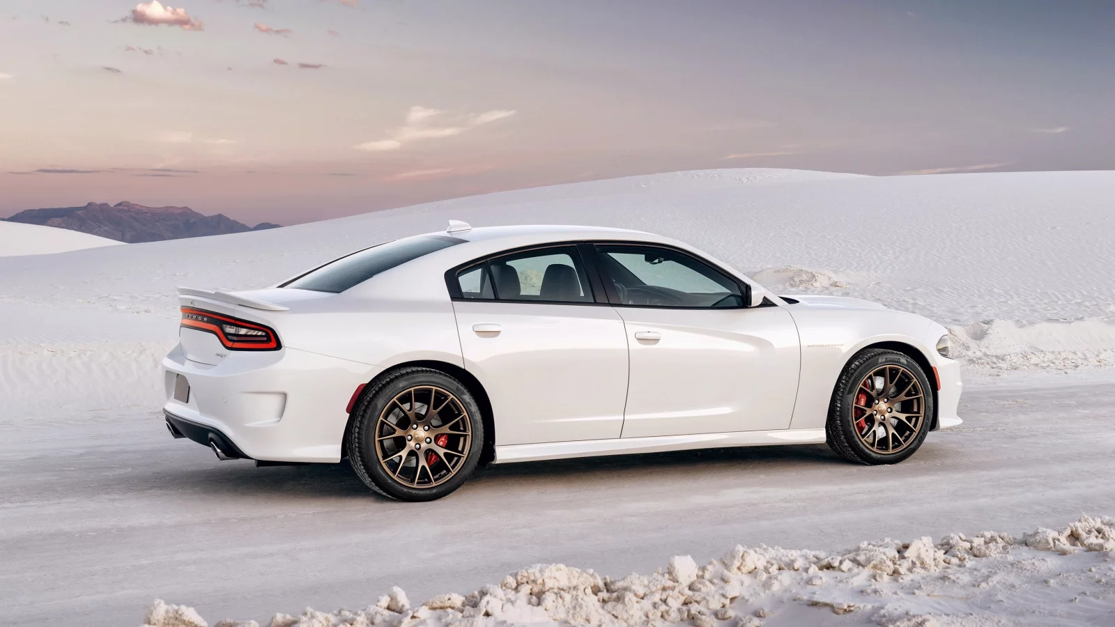 авто, белый, hellcat, додж, dodge, 2015, charger, чарджер, srt, пространство, природа, снег, зима