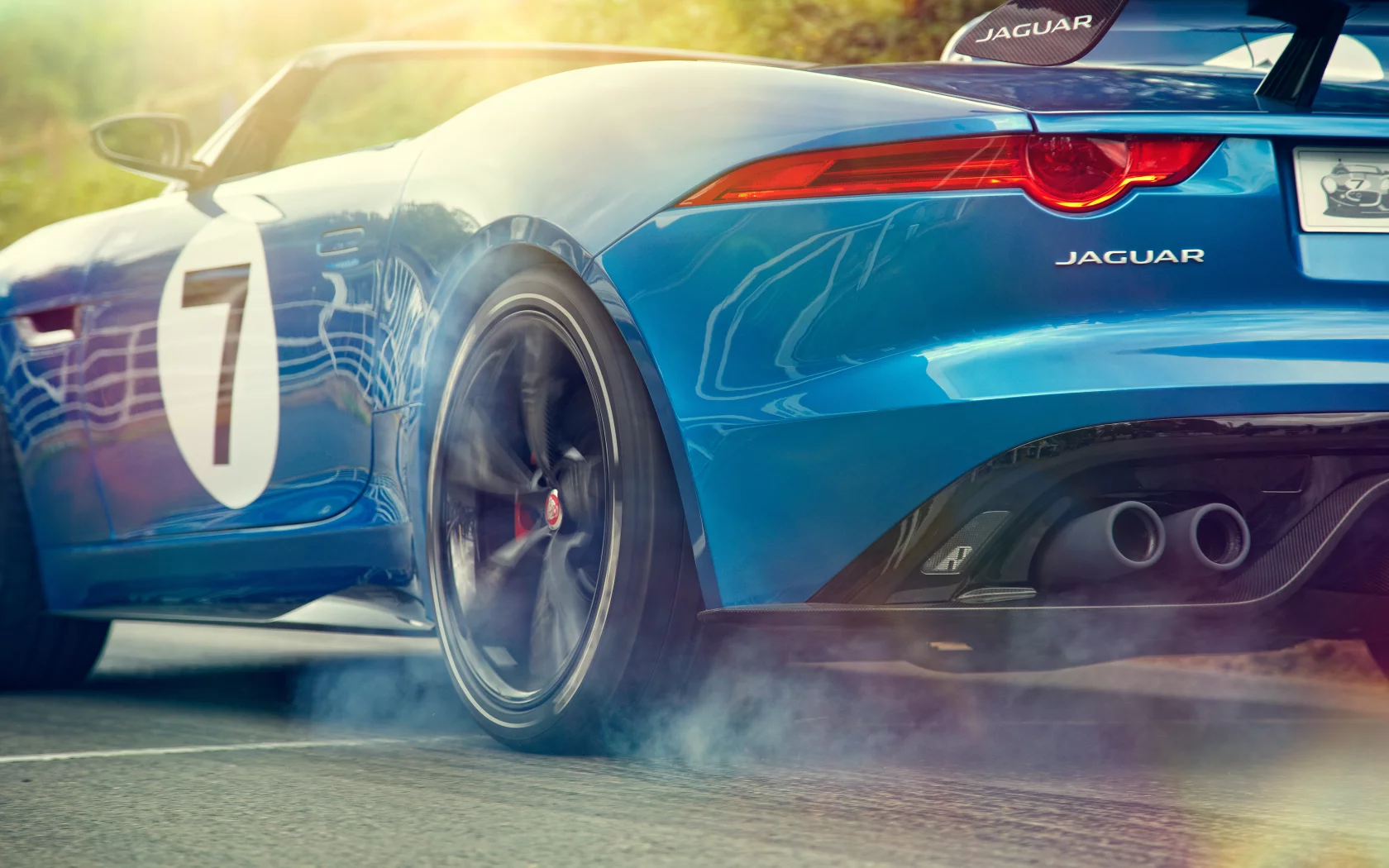 колеса, project 7, задок, concept, пробуксовка, jaguar, авто, дым