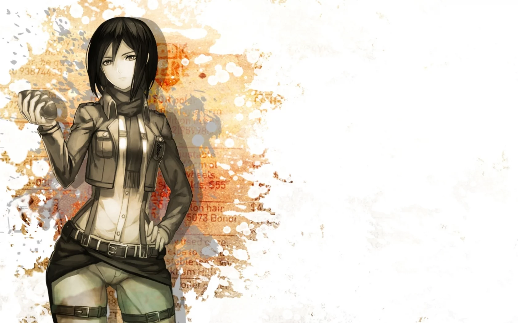 микаса, attack on titan, атака титанов, девушка, mikasa