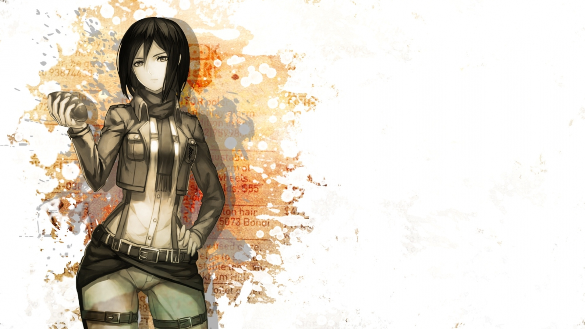 Картинка на рабочий стол микаса, attack on titan, атака титанов, девушка,  mikasa 1920 x 1080