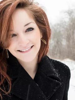 girl, redhead, smile, snow, winter, улыбка, девушка, зима