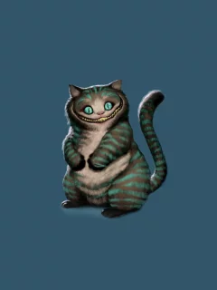 cheshire cat, чеширский кот, сидит, алиса в стране чудес