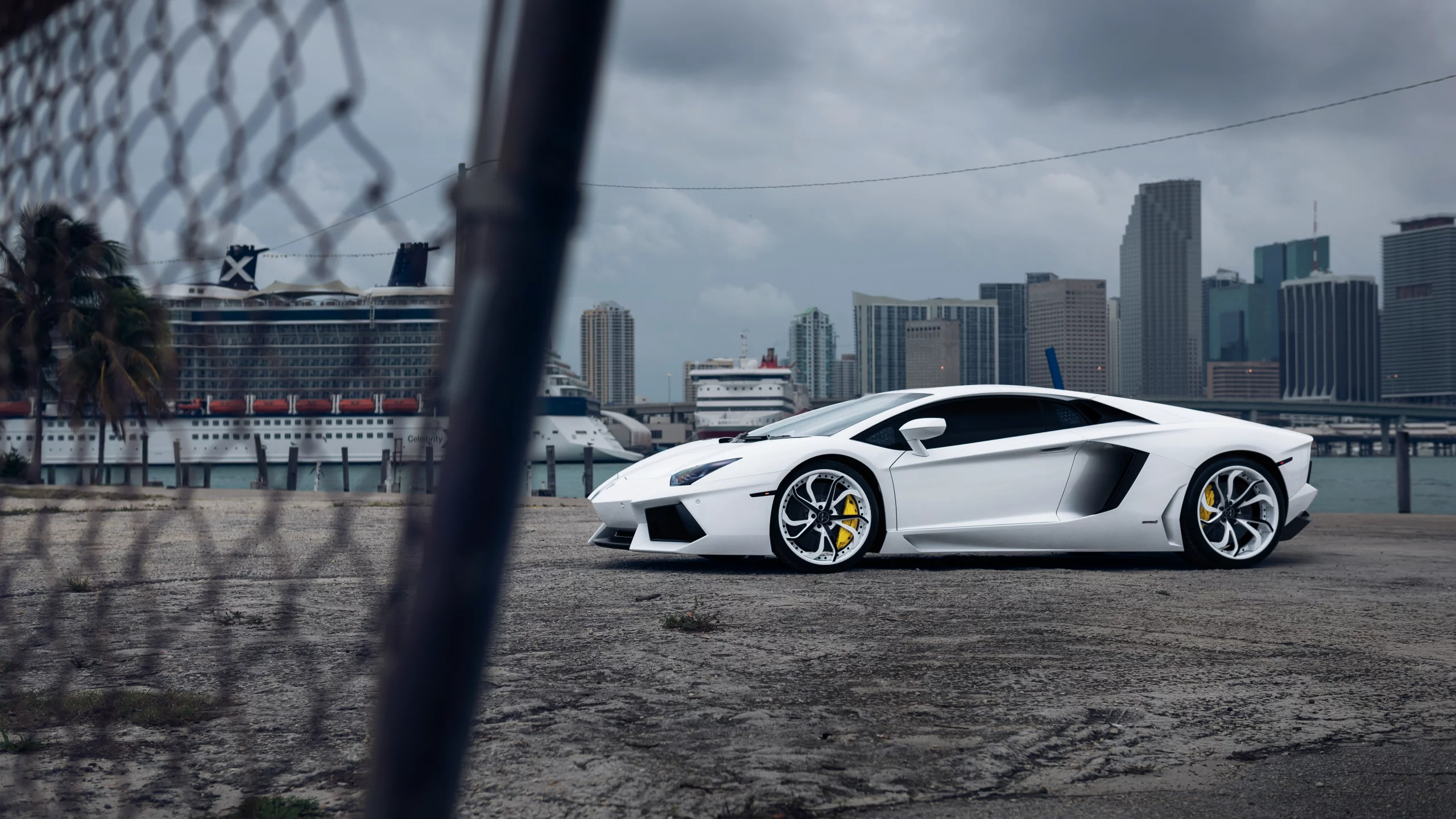 lamborghini, white, vellano mc customs, aventador