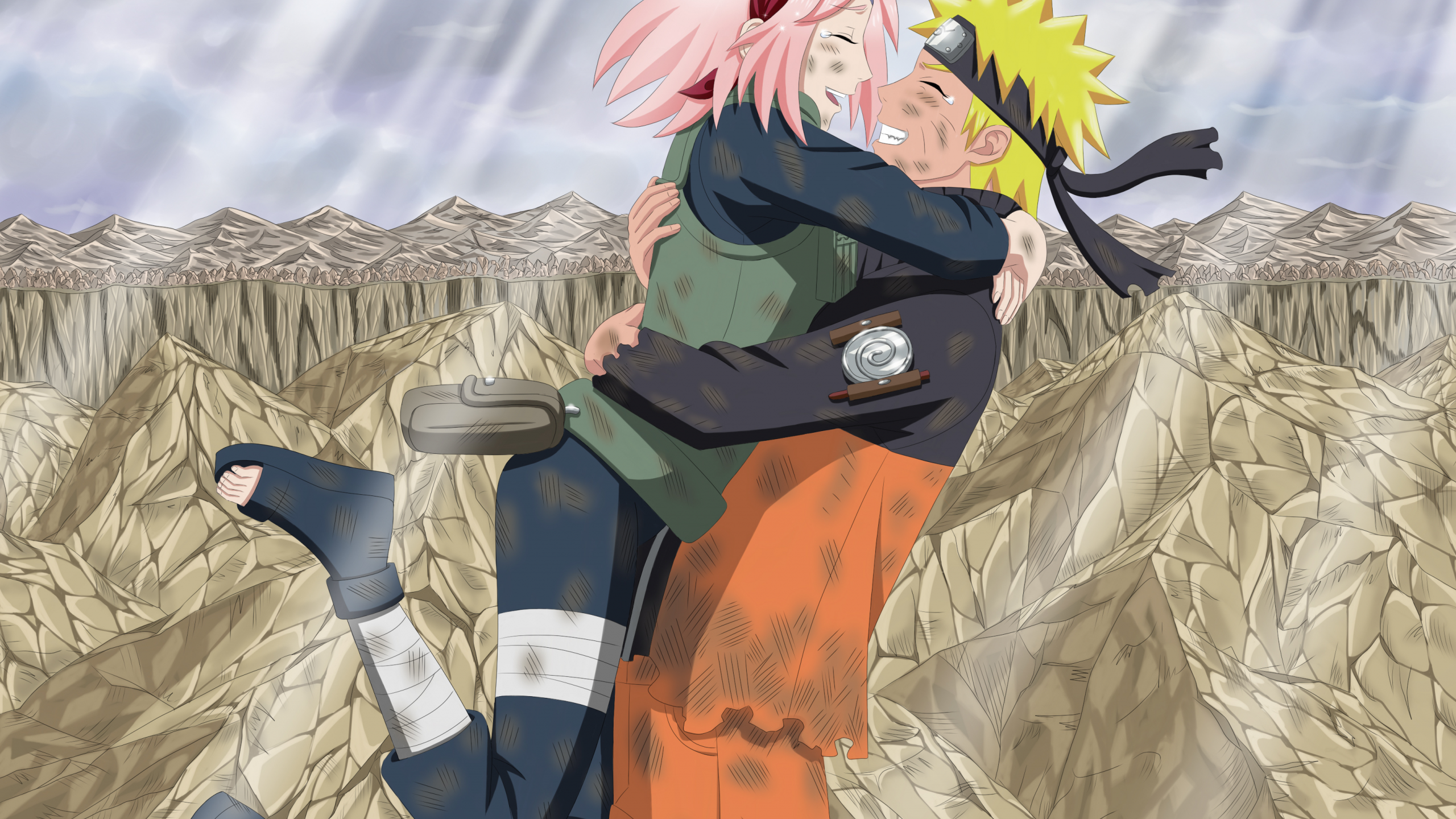 Картинка на рабочий стол naruto, наруто, haruno sakura, uzumaki naruto,  hanabi-rin, аниме, арт, парень 2560 x 1440