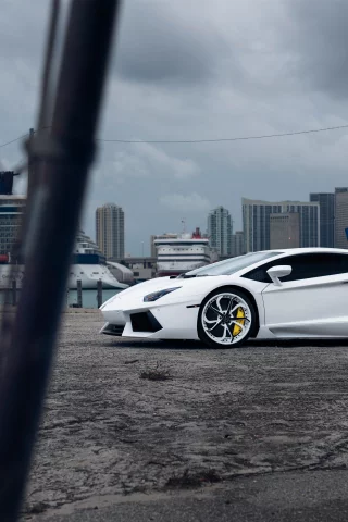 lamborghini, white, vellano mc customs, aventador