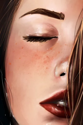 арт, art, gabrielle ragusi, крупным планом, живопись, лицо