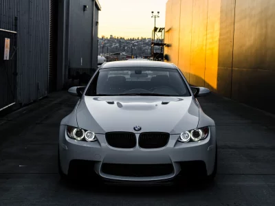 white, m3, дневной, белый, e92, бмв, переулок, свет, передок, bmw