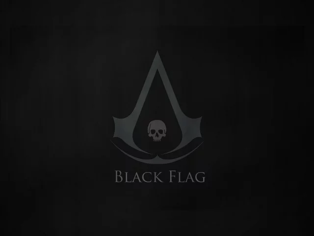 creed, 4, assassins, flag, black