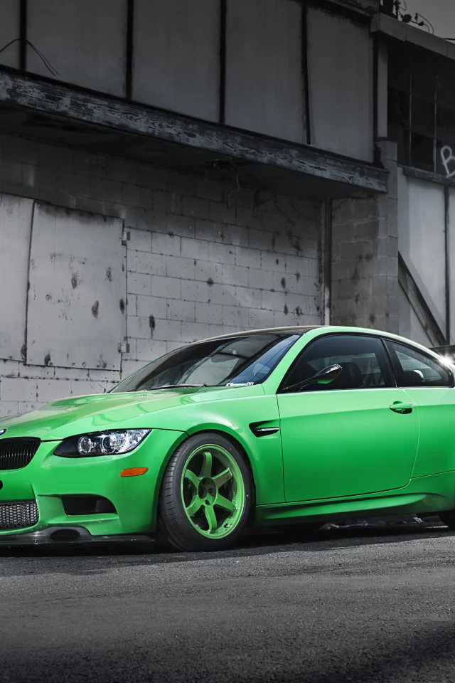 тень, bmw, m3, green, e92, бмв, антикрыло, вид сбоку, зеленый