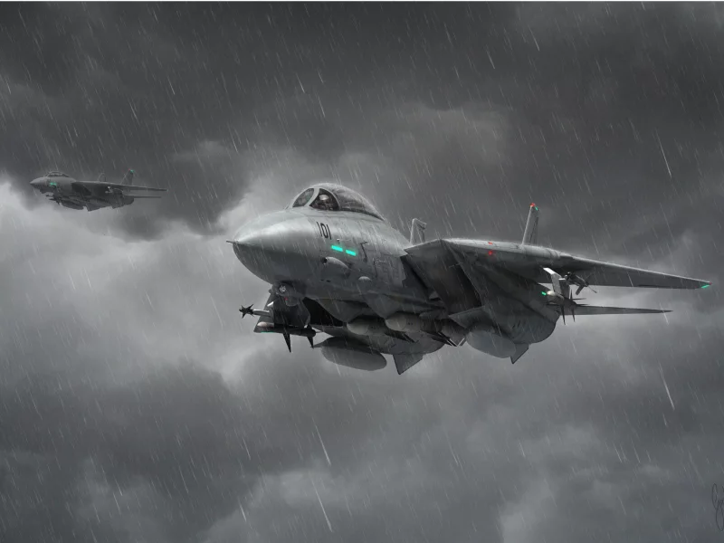 перехватчик, реактивный, томкэт, f-14, истребитель