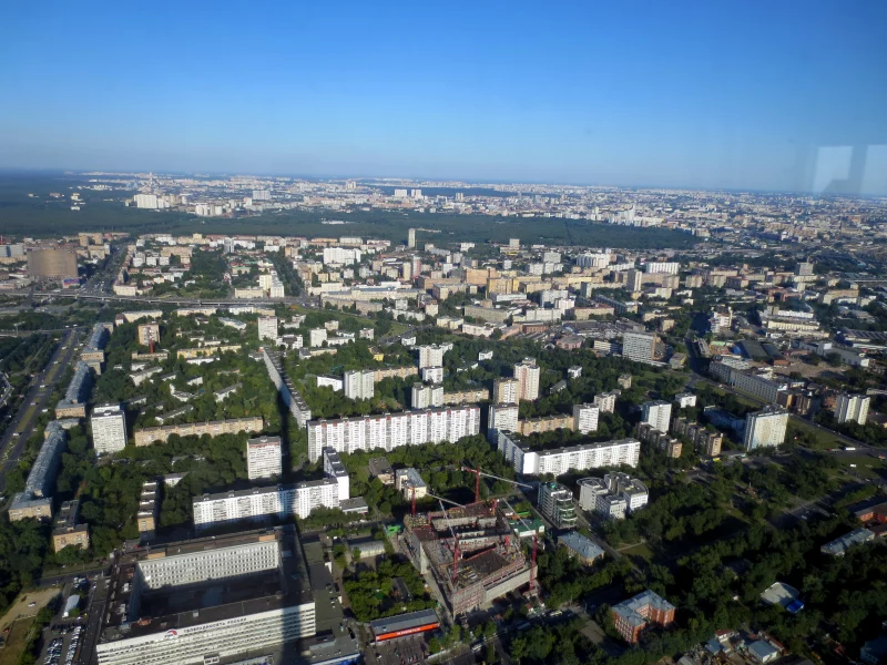 Москва, вид с останкинской телебашни