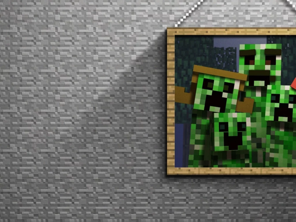 камень, creeper, картина, майнкрафт, крипер, minecraft