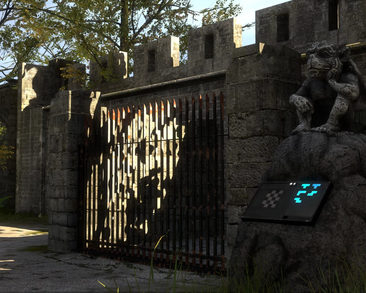 The Talos Principle, статуя, решетка, головоломка