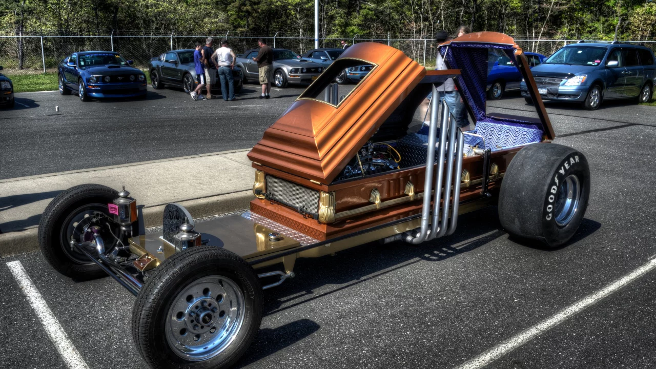 стоянка, гроб, custom car