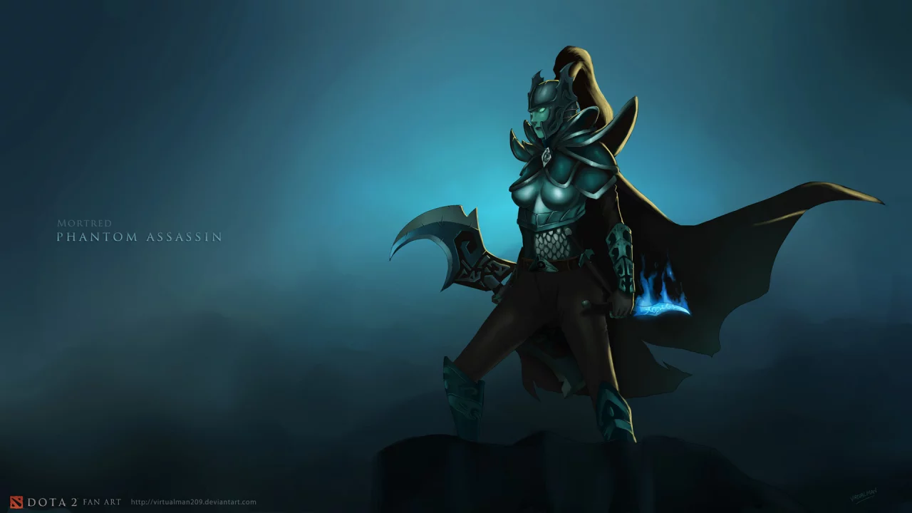 phantom assassin, dota 2, dire, дота, морта, mortred, мортред